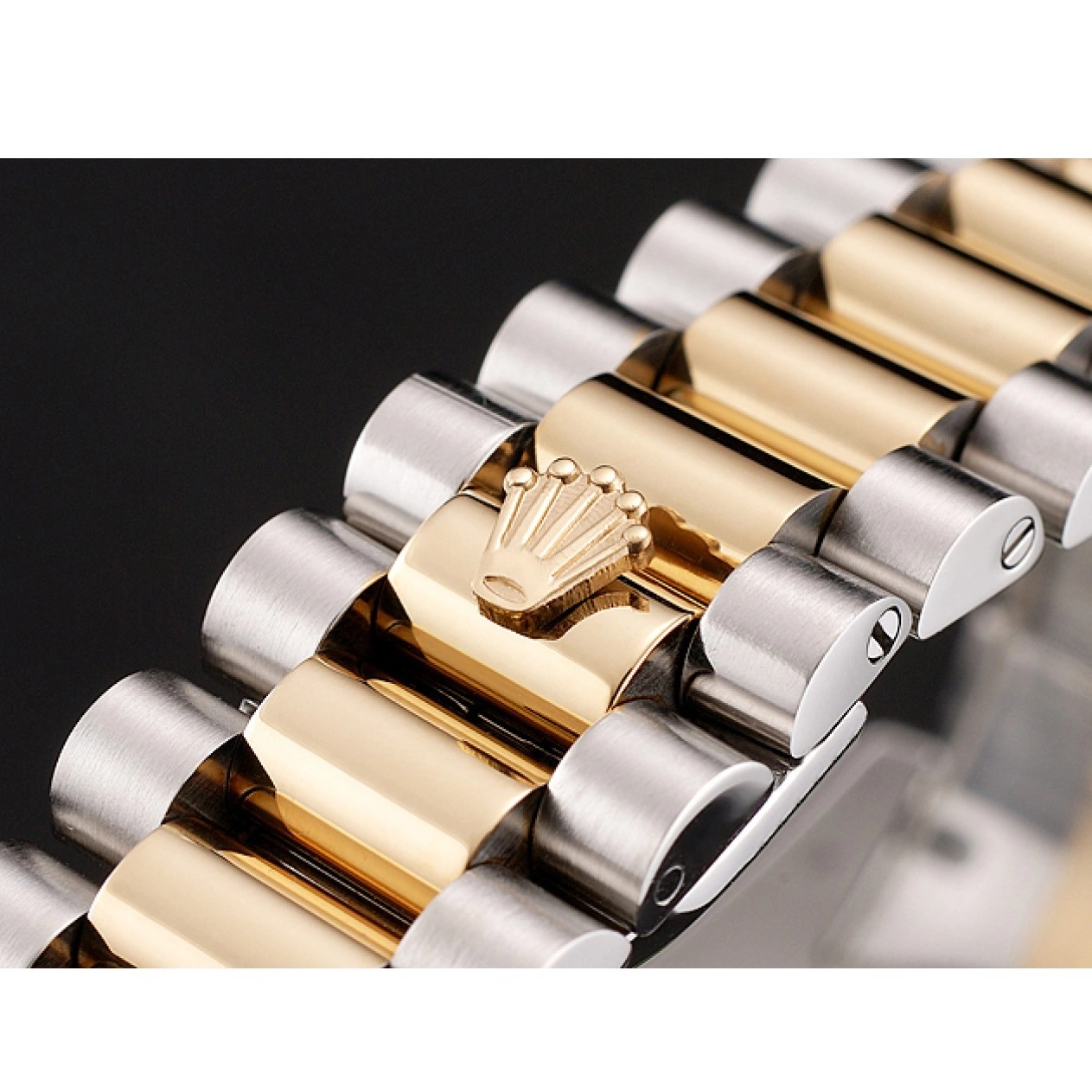 Good copy rolex watches Bracelet Day-Date Tone Rubies Two Rolex 1454105 Dial Swiss Black And Diamonds 0701